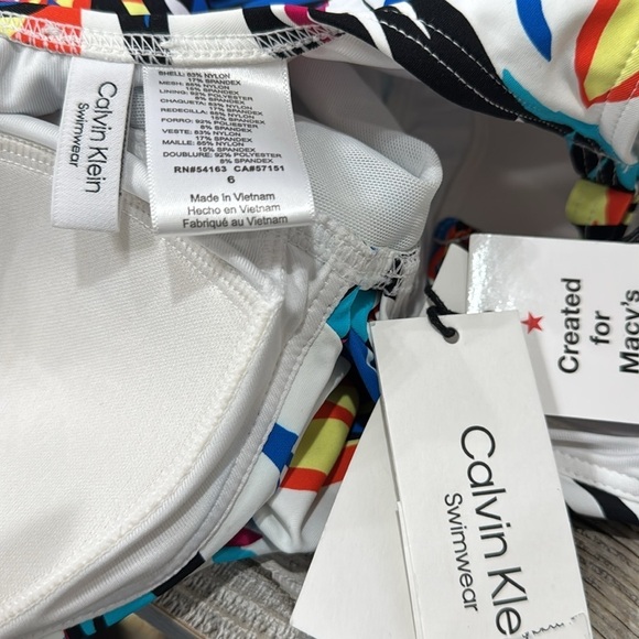 NWT Calvin Klein Twist Front Tummy Control One Piece Size 6 - Picture 2 of 6